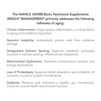 GENR8 Biotische Nahrungsergänzungsmittel WEIGHT MANAGEMENT Markenzeichen (2)